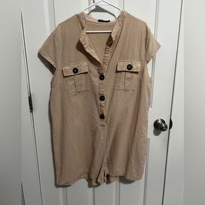 Boohoo Button Romper